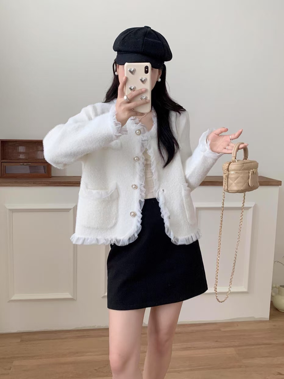 【1-25号】百搭小香风气质显瘦时尚开衫上衣