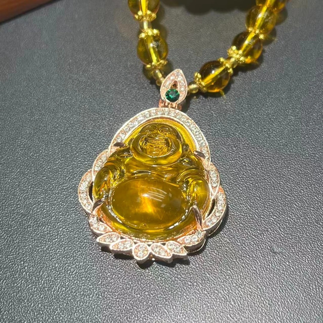 【静雯珠宝】XT022-精美 DIY 今丝彩魄 佛公吊坠-多样性发其一