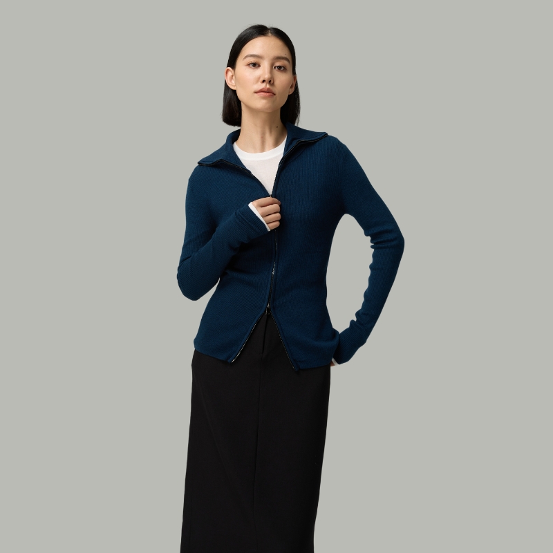 Colnstela简约翻领拉链女士QMYM201911