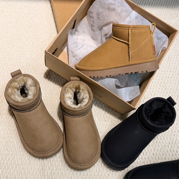 Annika  皮面加绒防水防滑冬季雪地靴