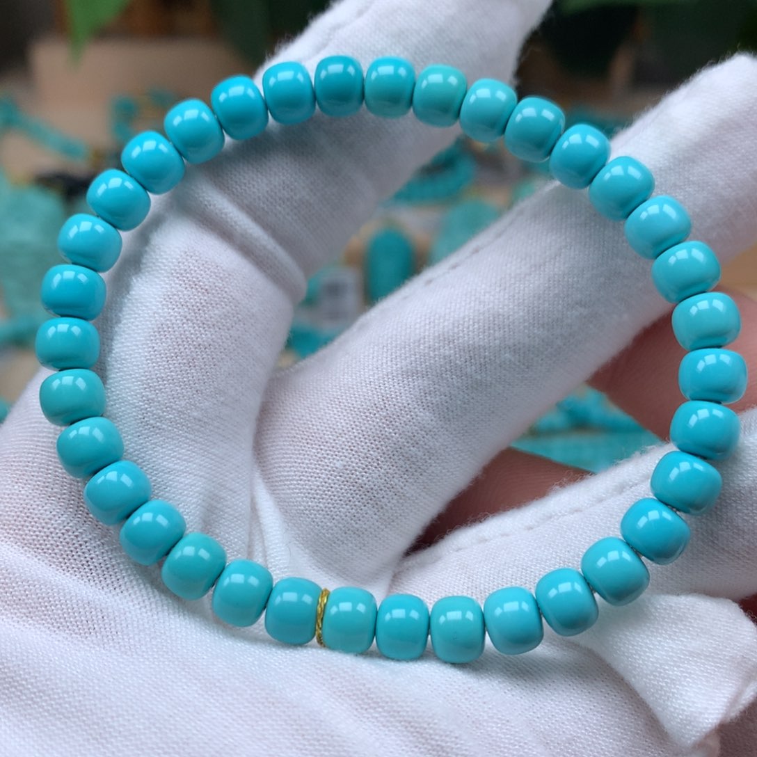 绿松石精品手串未镶嵌