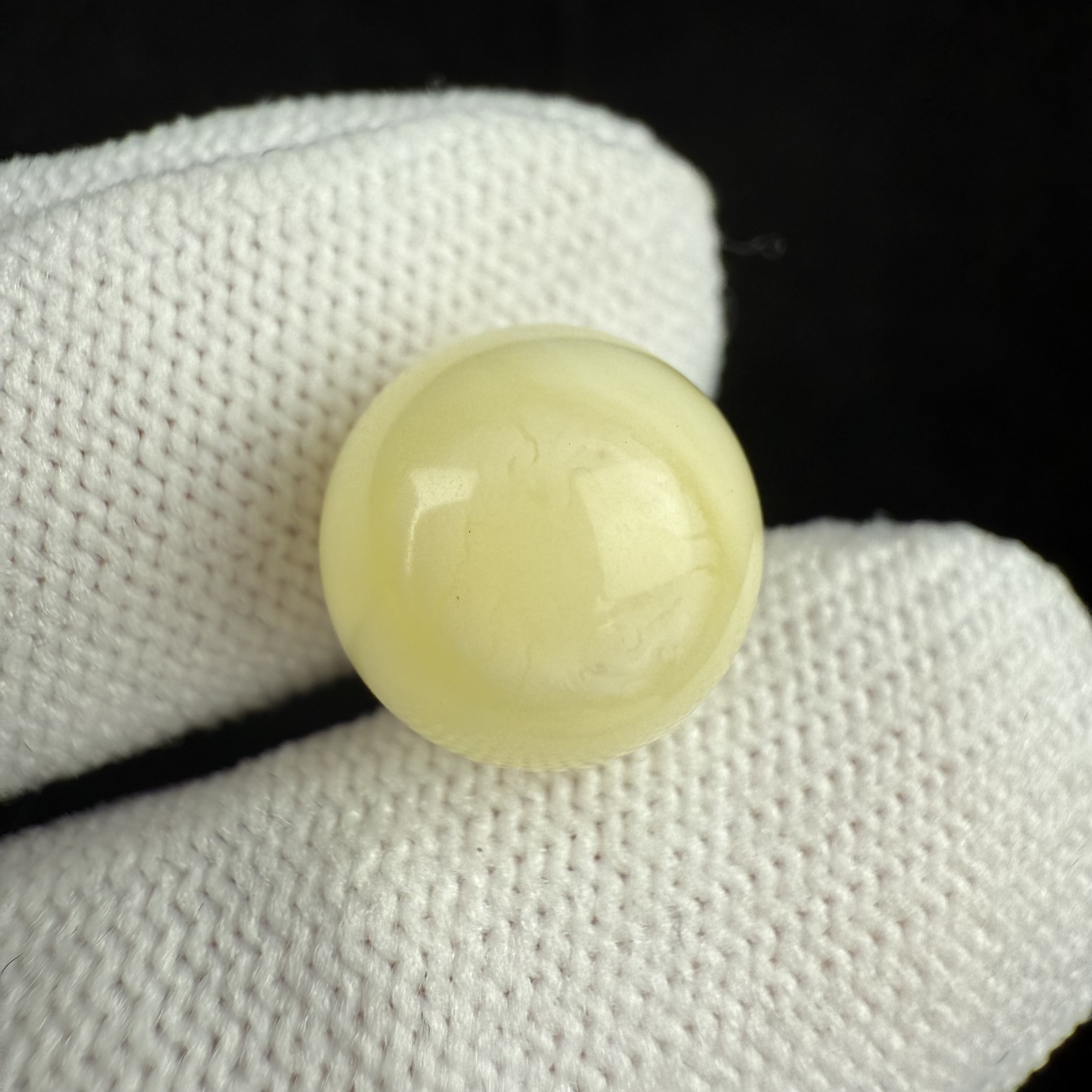 A3283天然原矿蜜蜡 白蜜圆珠10.8mm一物一图支持复检