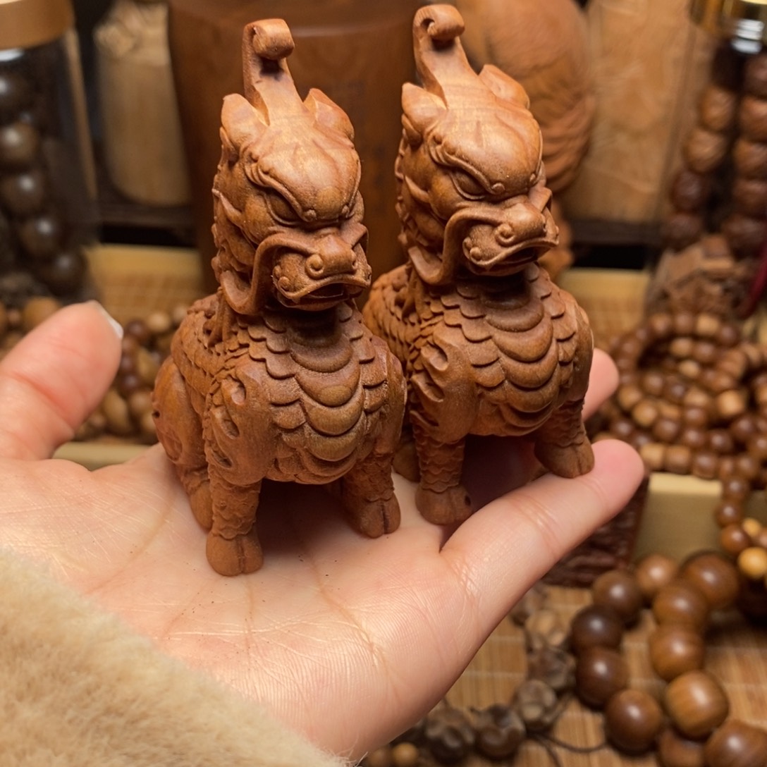 檀香木把件手串摆件