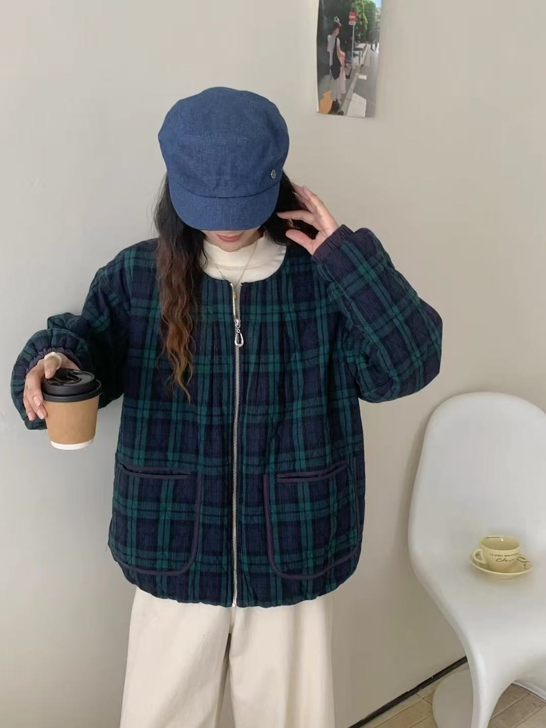 栗汁棉麻|直播间纯棉加厚棉服外套福利款价格专拍链接no退no换