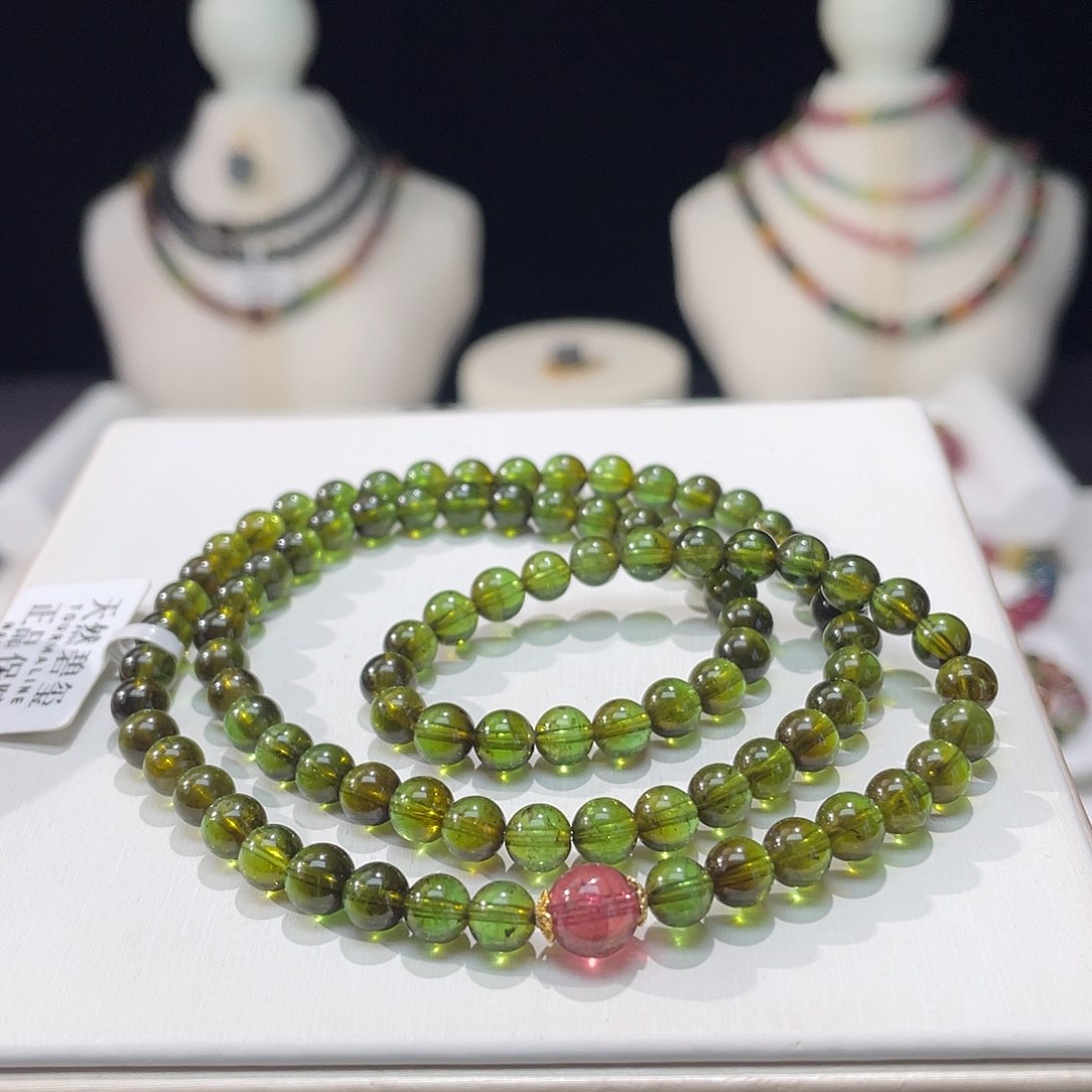 碧玺手串未镶嵌5.8mm±