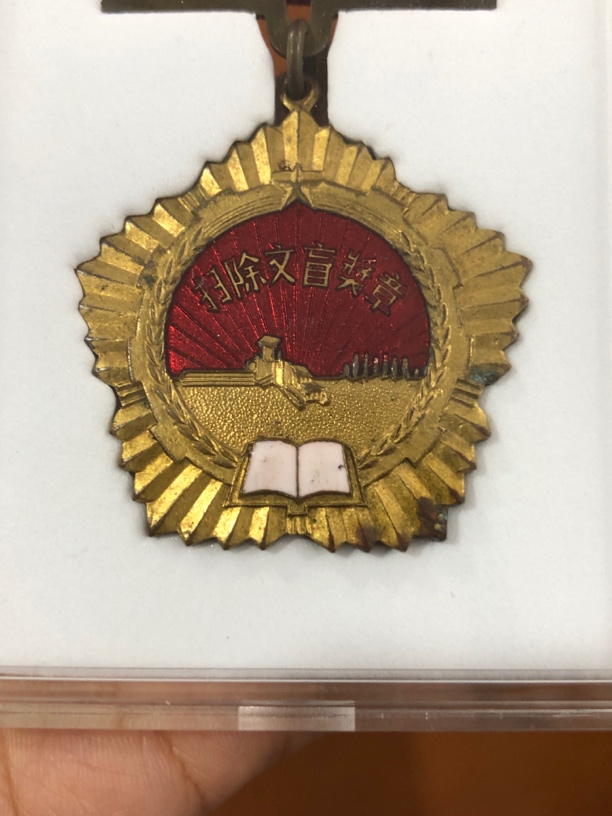 文盲 好品的纪念章