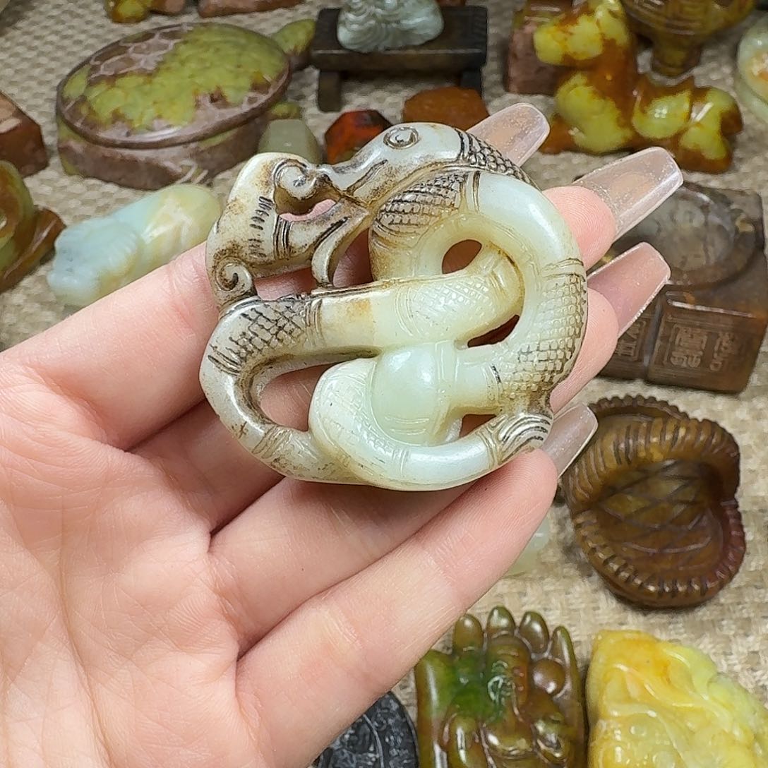 白玉菩提吊坠挂件