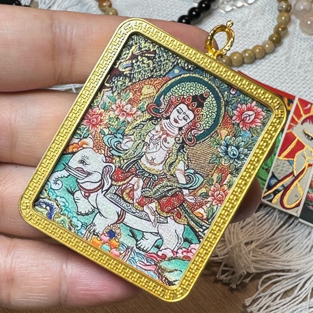 普贤唐卡（半手绘）