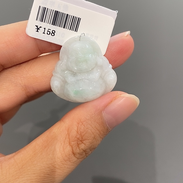 颈饰未镶嵌翡翠笑脸佛
