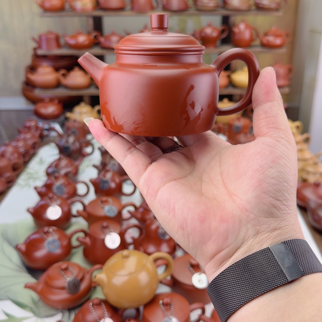 波***熊紫砂茶壶220cc大红袍德钟壶