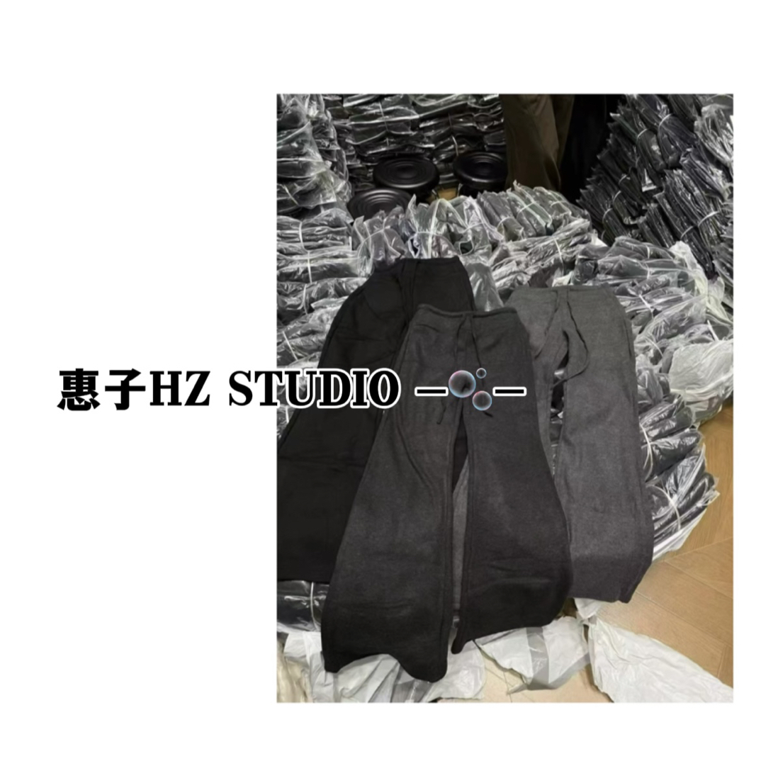 惠子家新款高腰修身加绒微喇裤休闲百搭显瘦636