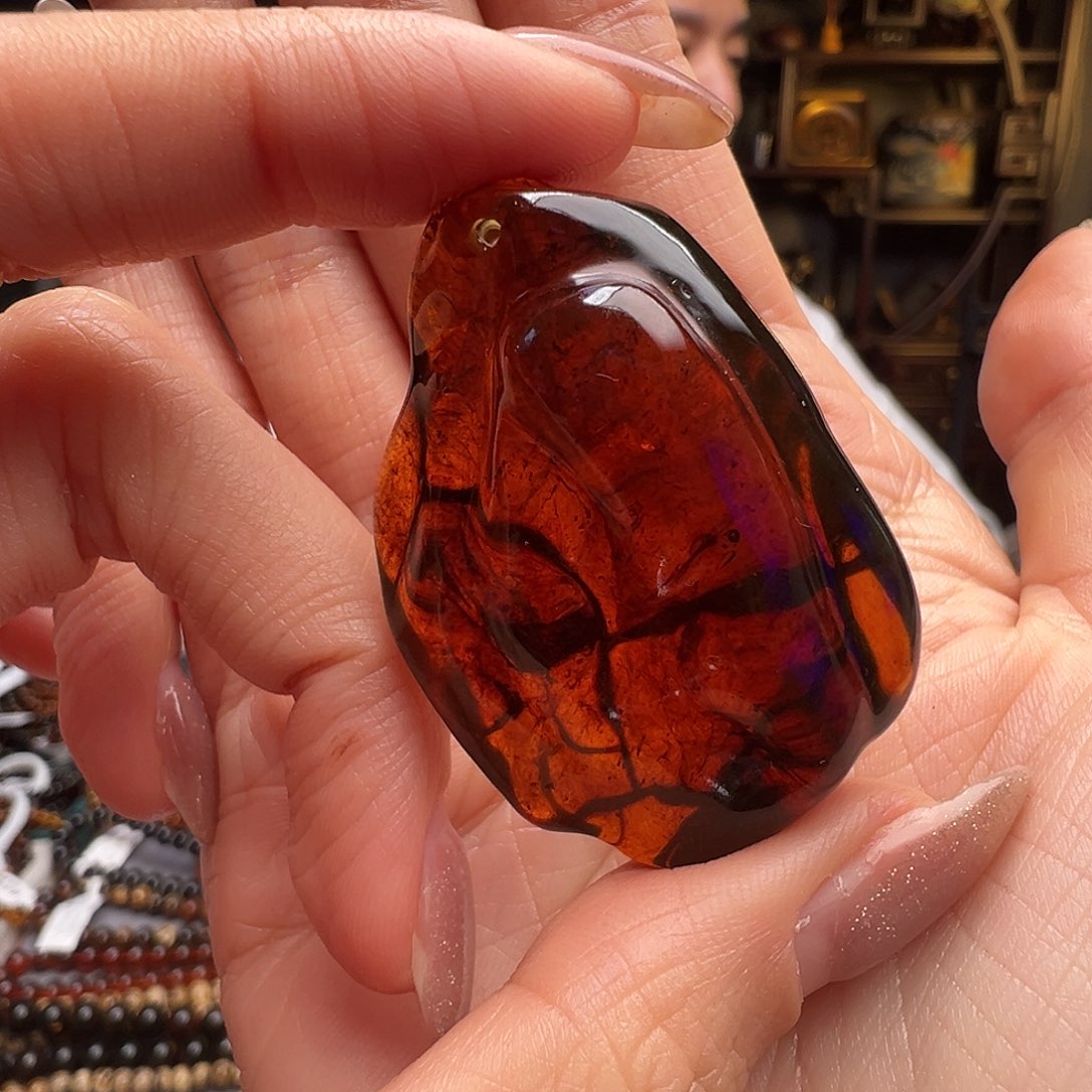 琥珀未镶嵌裸石抚顺琥珀30287