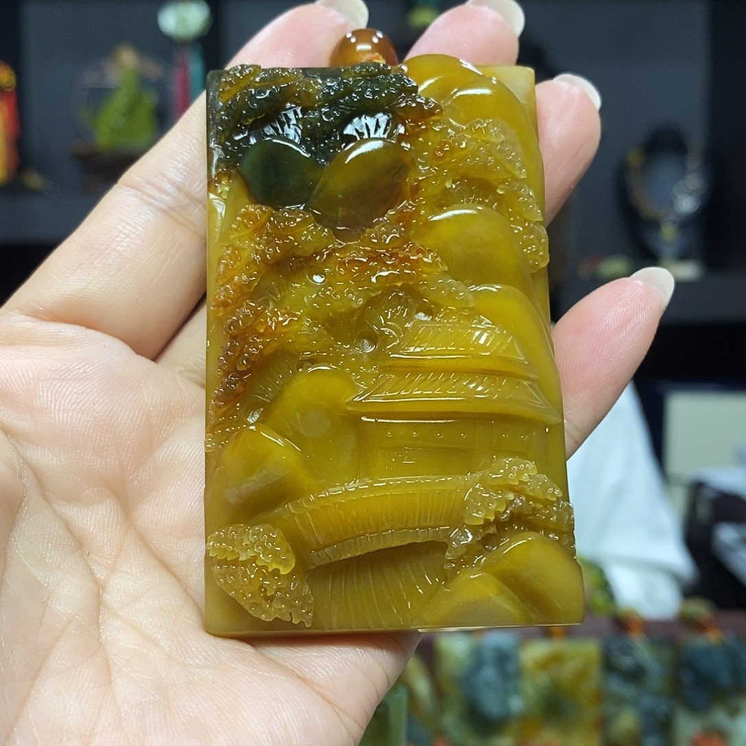 未镶嵌岫玉挂件吊坠项链吊坠