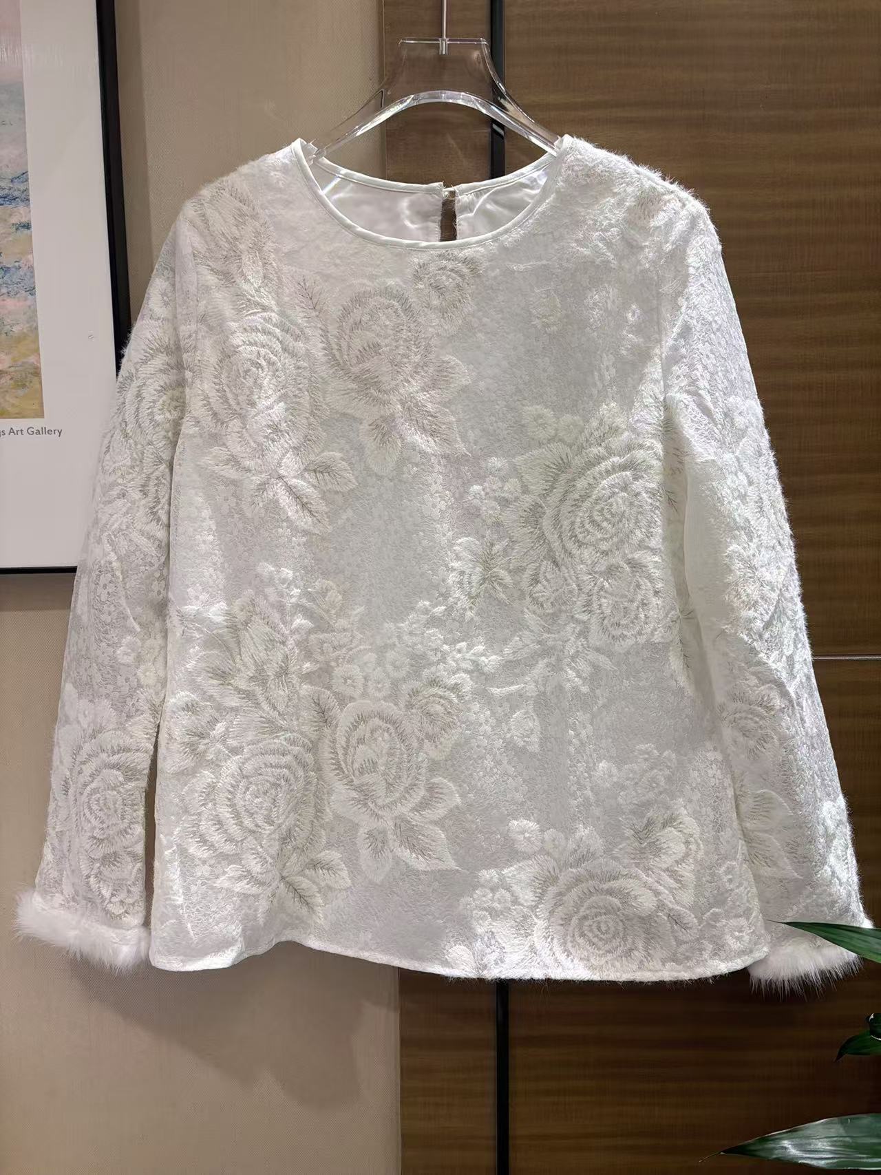 CHIC FAIRY 【花香】 国风白色打底上衣