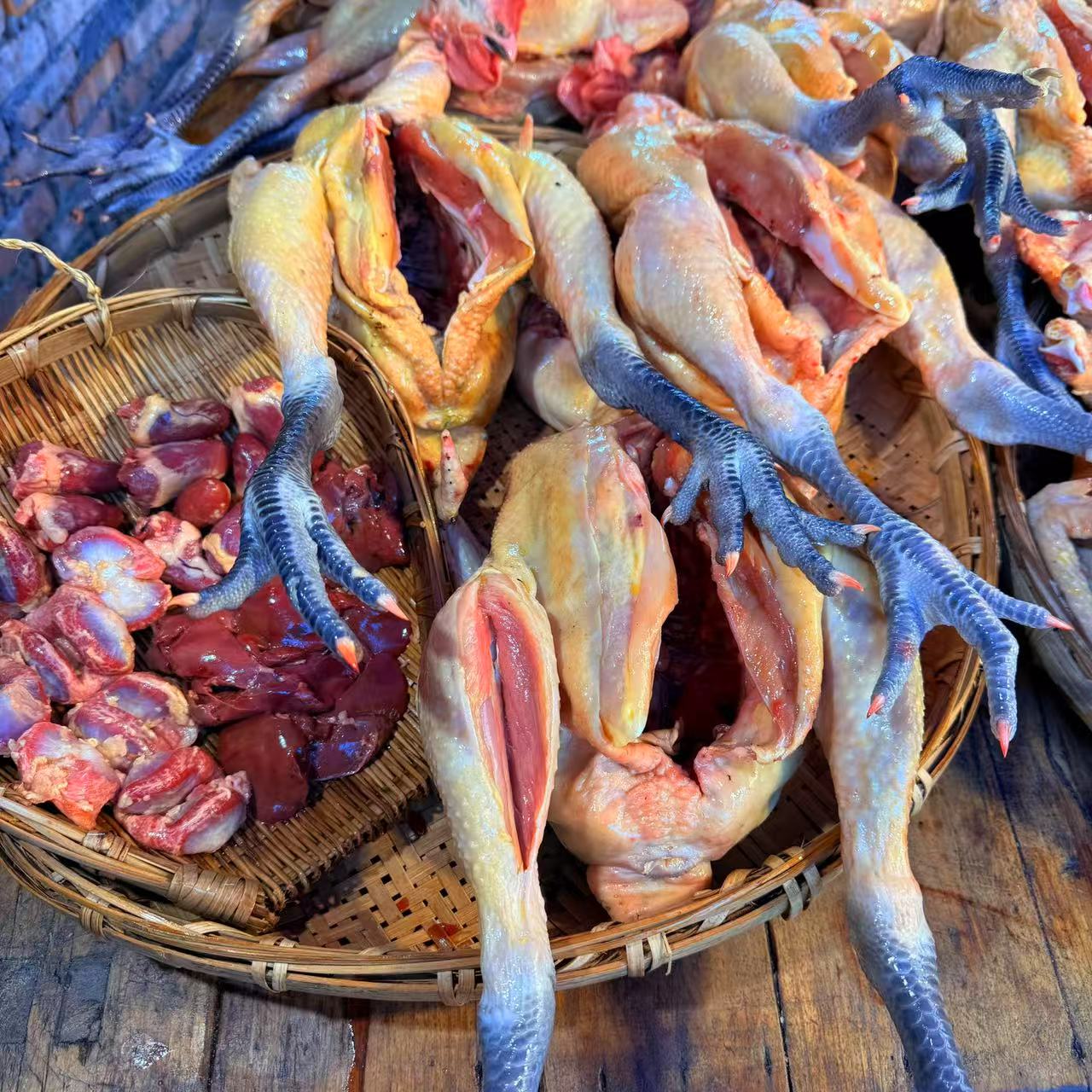 A1【庄户】农村黑脚大公鸡1只到手4.7-5斤左右 顺丰包邮