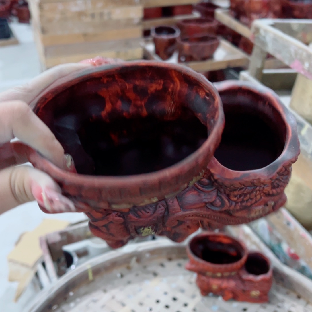 有孔，陶瓷花盆满10米包邮发货