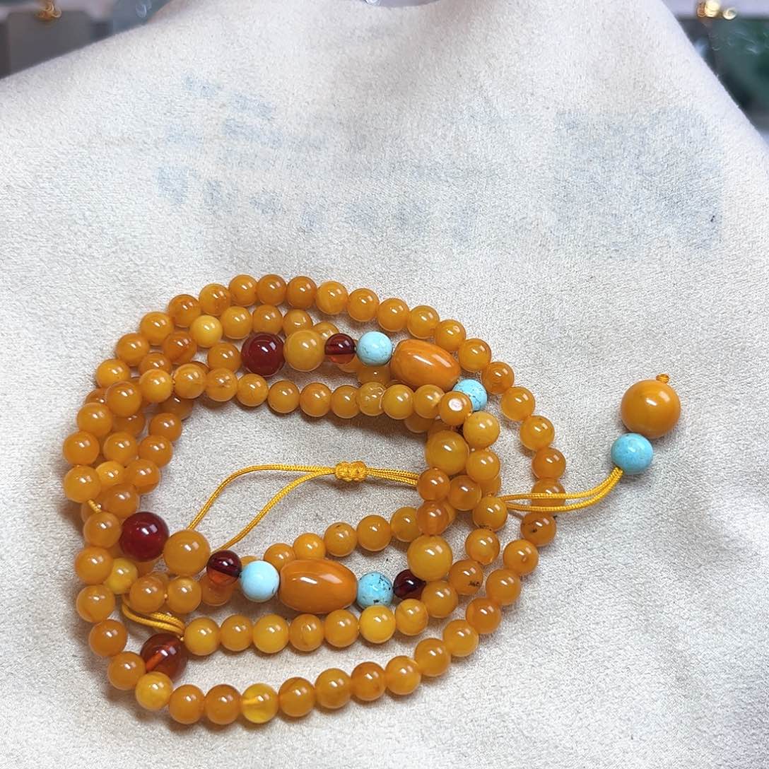 蜜蜡颈饰未镶嵌长串2