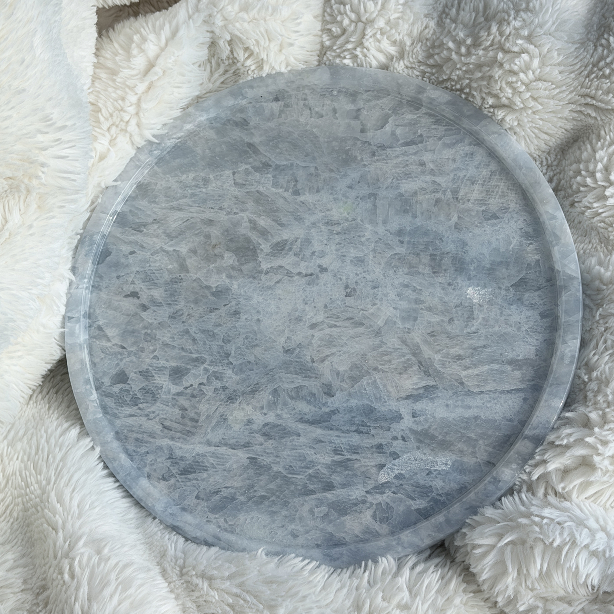 蓝水晶超大号奢石托盘-30*30