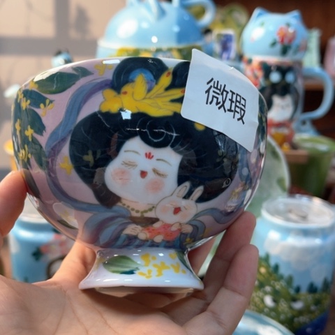 炉景德镇釉下手绘陶瓷 