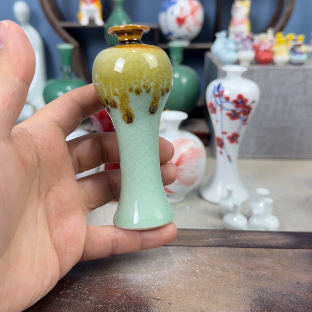 陶瓷手工小花器摆件