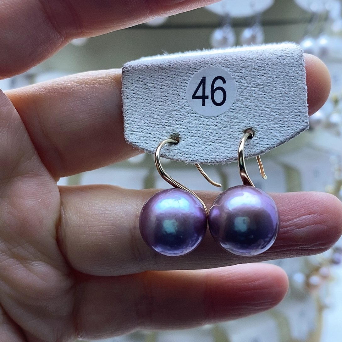 淡水珍珠耳饰银S925镶嵌