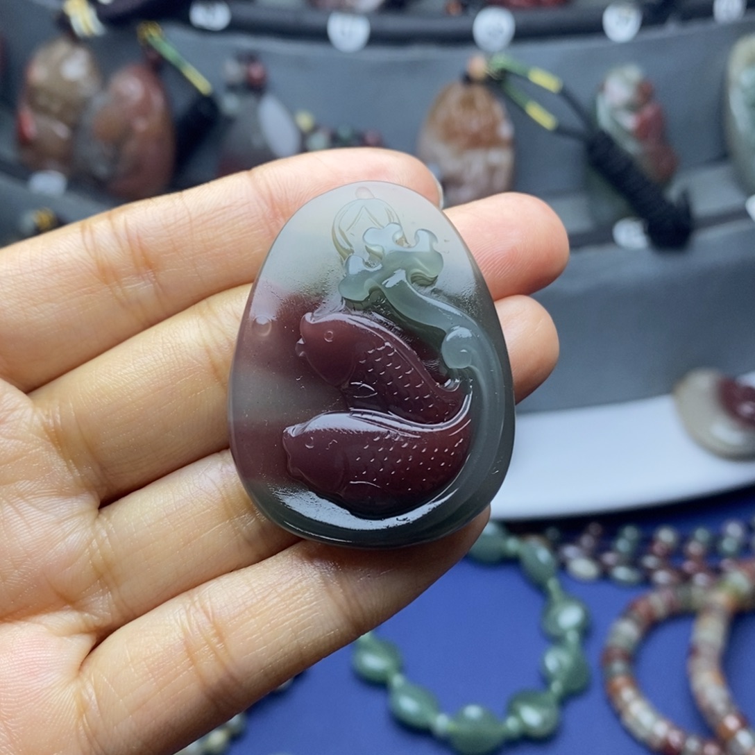 玛瑙/玉髓未镶嵌吊坠(不含链)