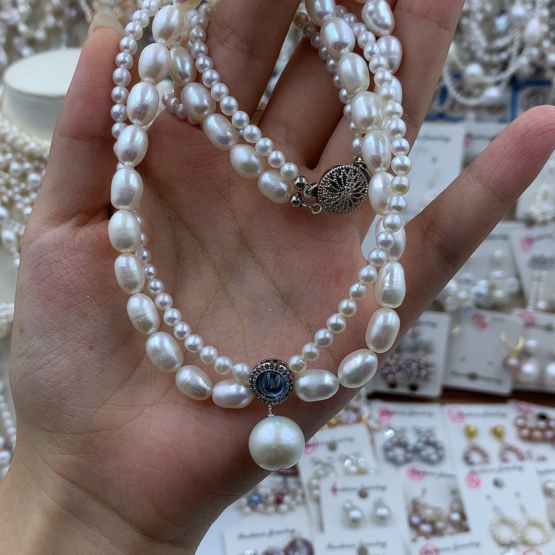 淡水珍珠合金颈饰