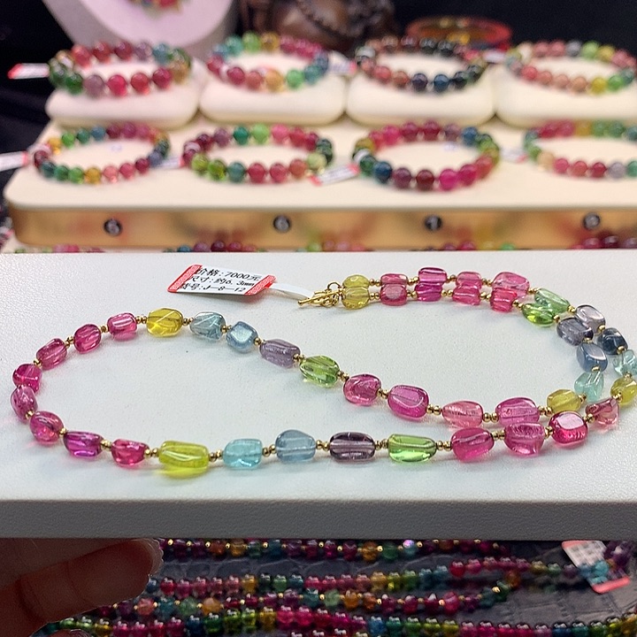 手链未镶嵌碧玺彩虹手串6.3mm