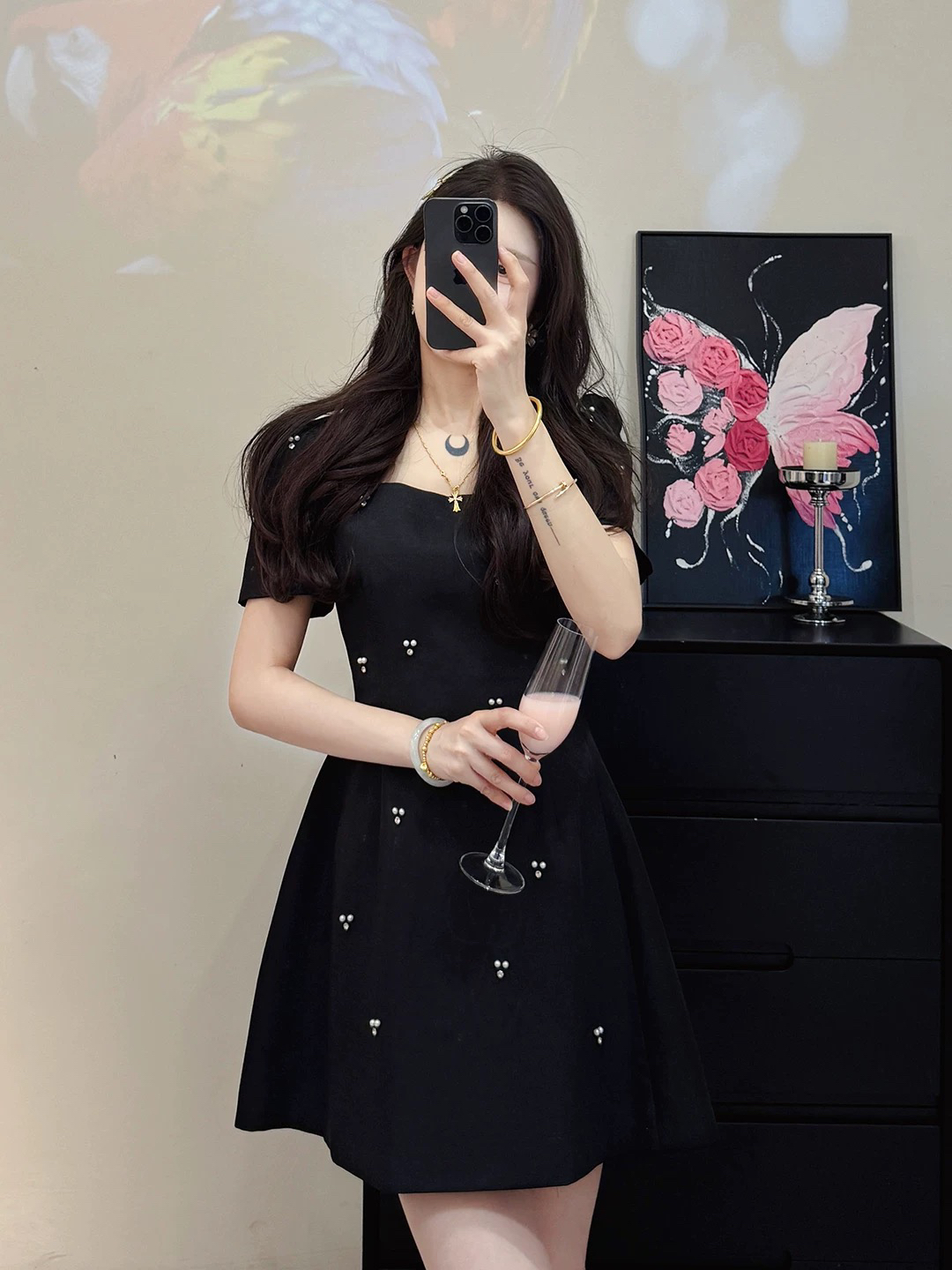 “ 特秒 /.up 25年”夏季法式千金钉钻连衣裙