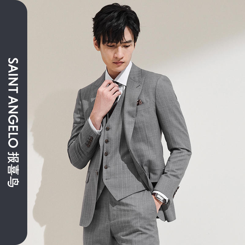 【艺术家系列】报喜鸟2025年冬季新款时尚正装西服套装西裤双开衩男