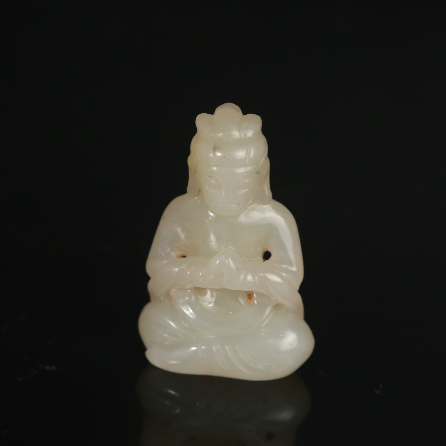 清代和田玉人物纹吊坠WDZC251228018