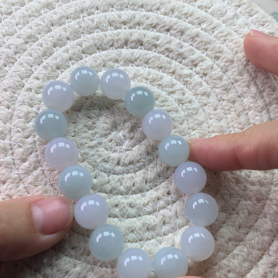 翡翠未镶嵌颈饰天然翡翠手串