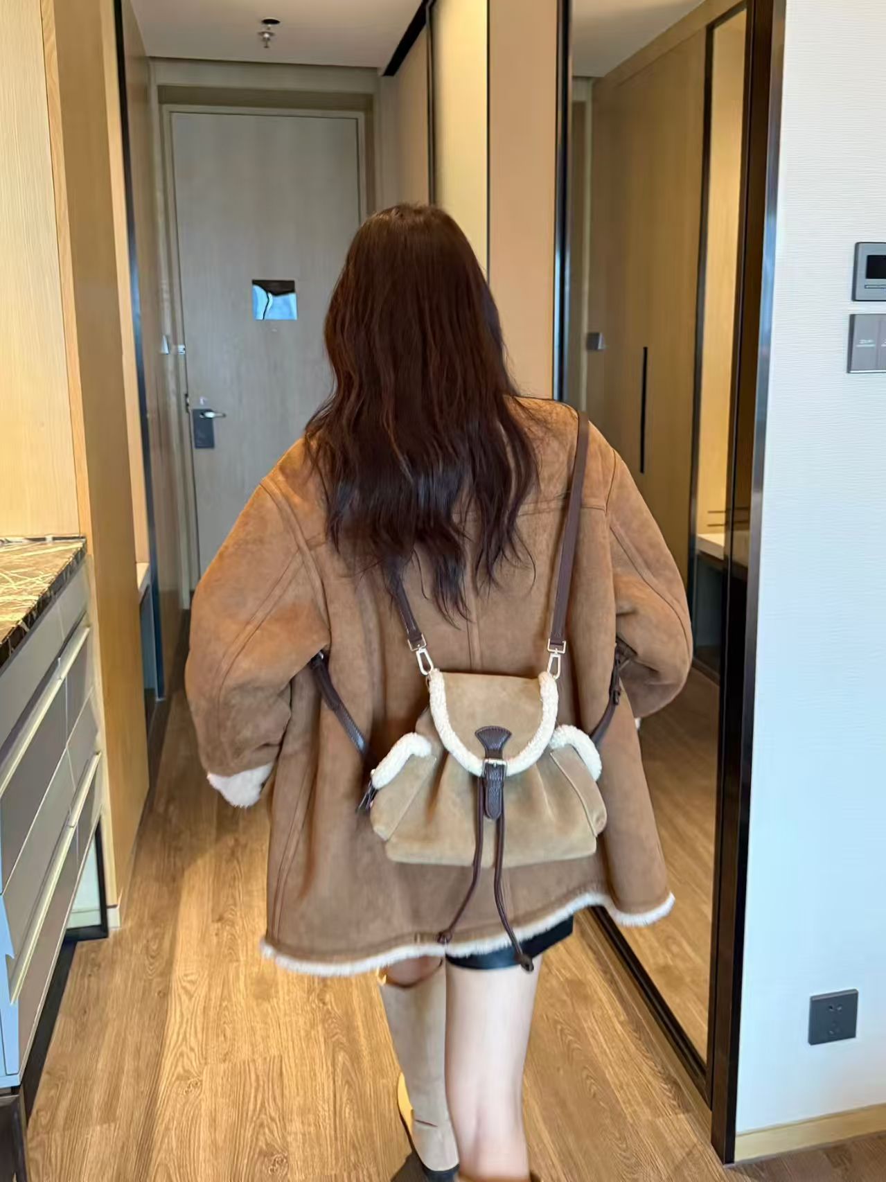 卡利蒙.素時秋冬新款时尚复古双肩包女士单肩斜挎包0040