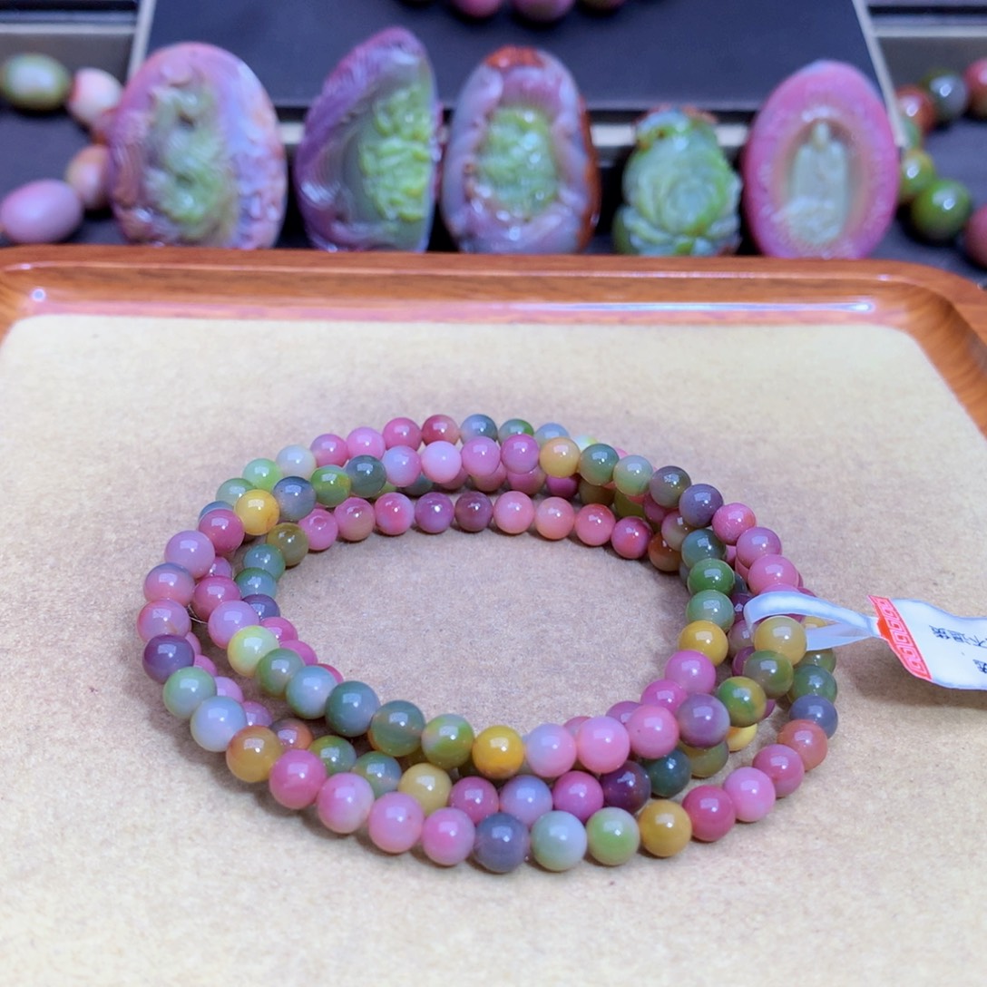 玛瑙未镶嵌手链盐源