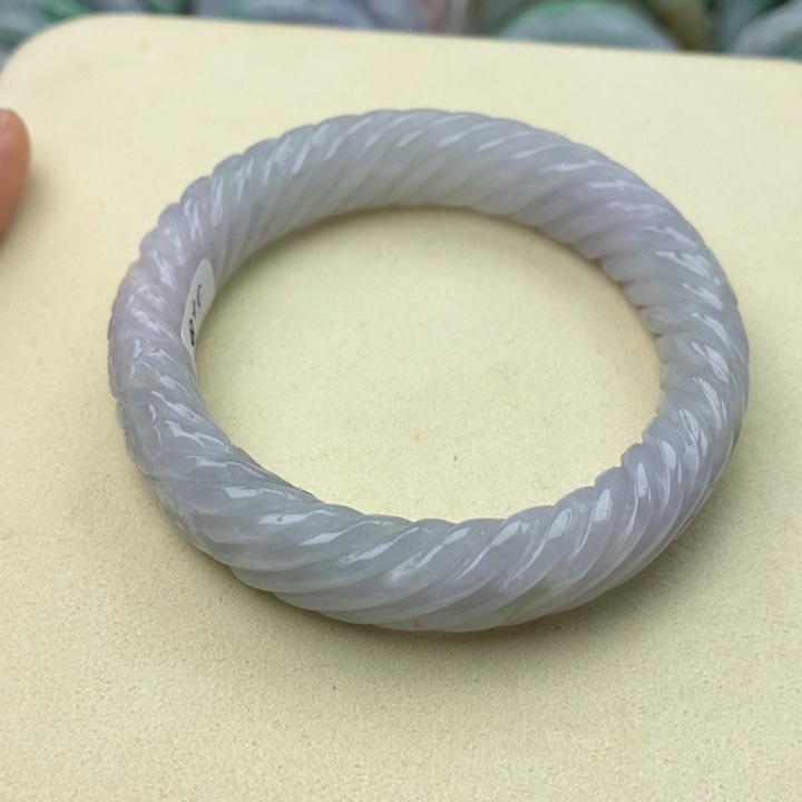 翡翠未镶嵌手镯56.6麻花204
