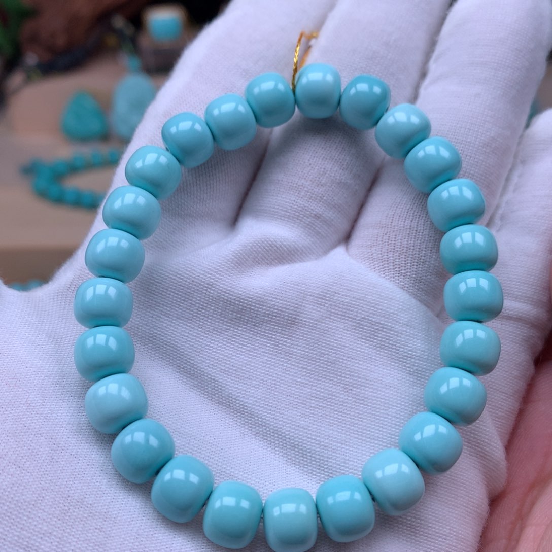 绿松石精品8.6手串未镶嵌