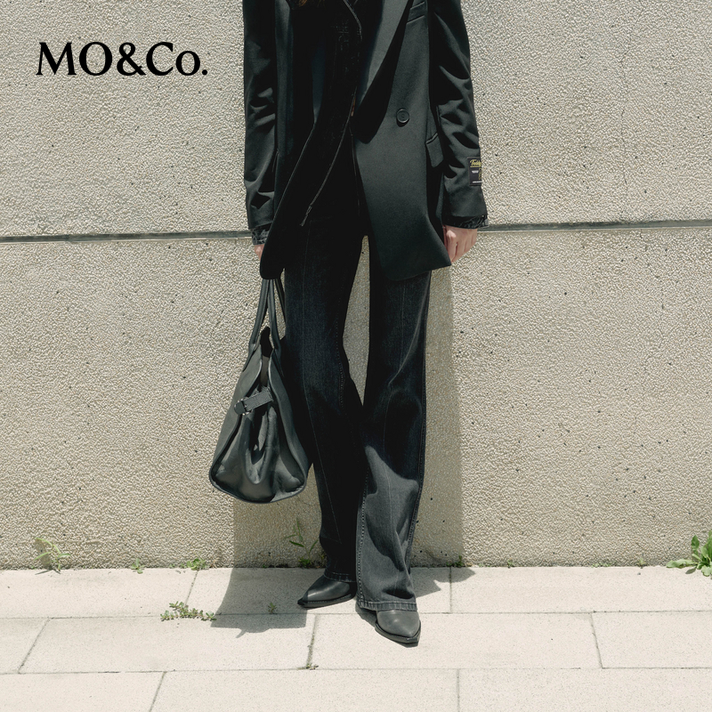 【赵老板专属】MOCO春中低腰微喇及地牛仔裤MBD1JEN017