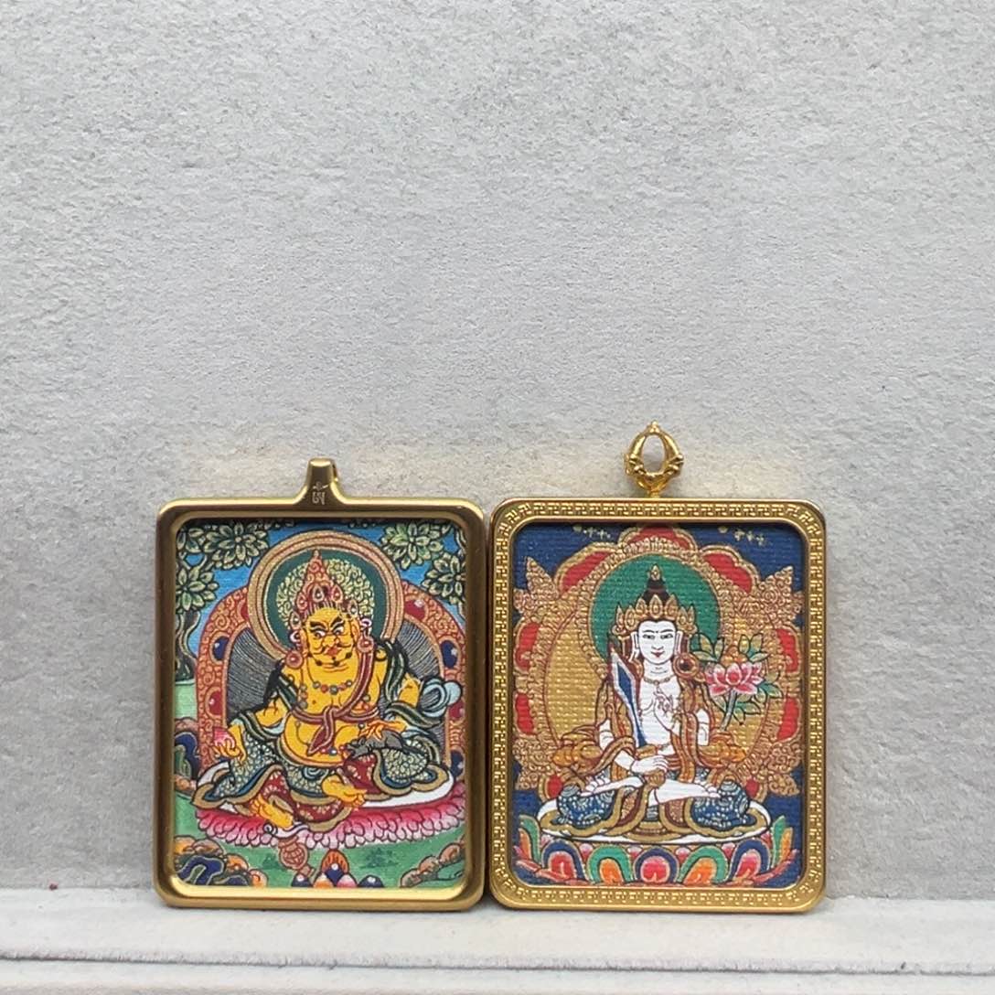 吊坠明****馆铜双面黄老爷虚空