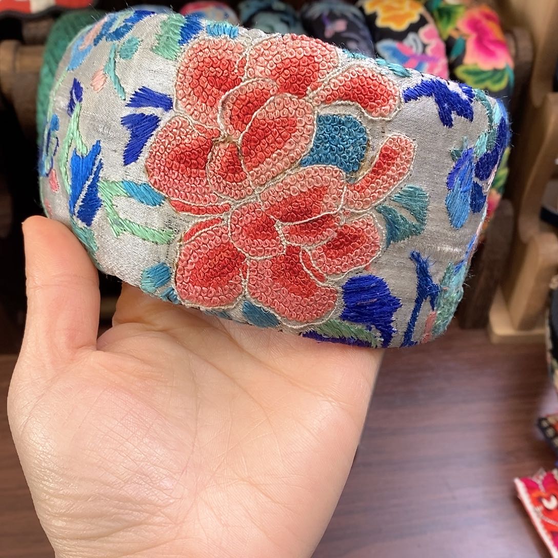 添***懿织绣老绣手工刺绣发箍