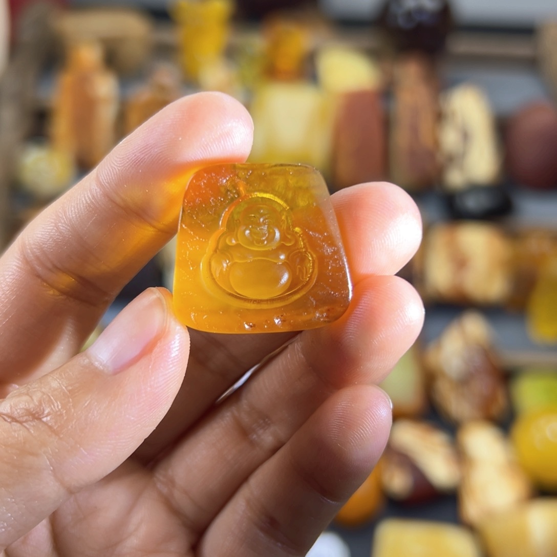 琥珀裸石未镶嵌琥珀蜜蜡
