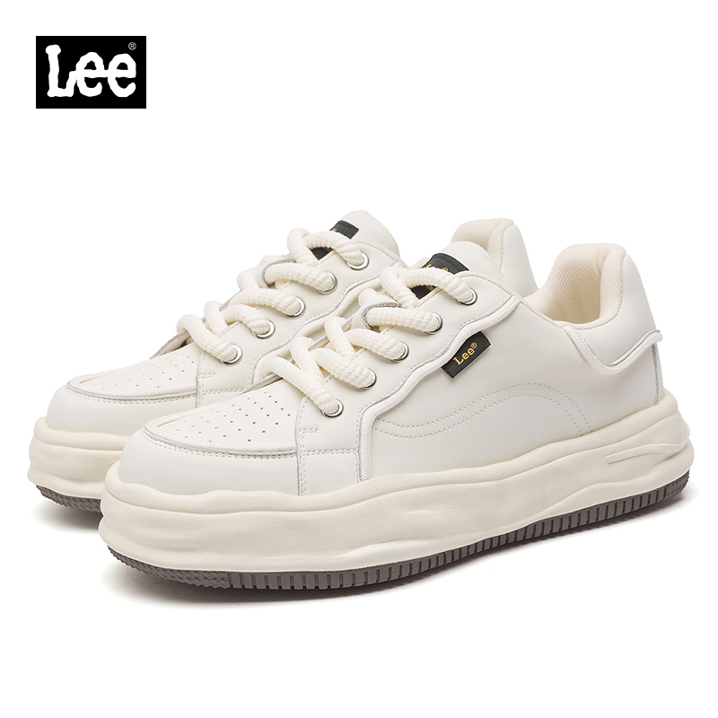 Lee板鞋男2025春季新款溶解鞋舒适厚底增高小白鞋男款运动休闲鞋