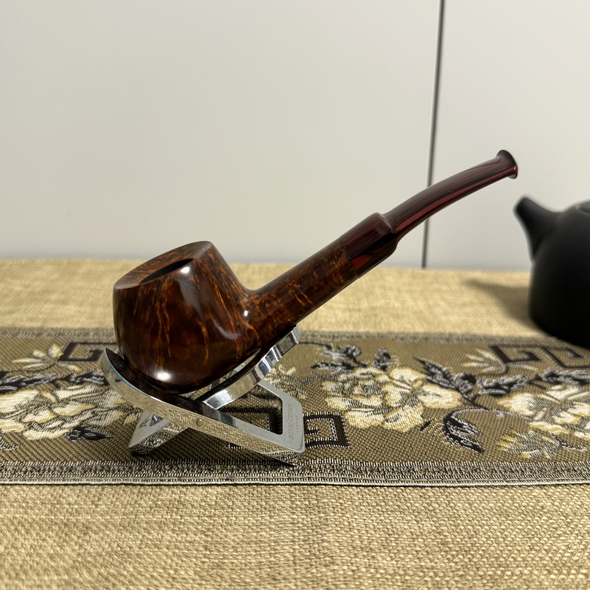 意大利石楠木光面外交官烟斗