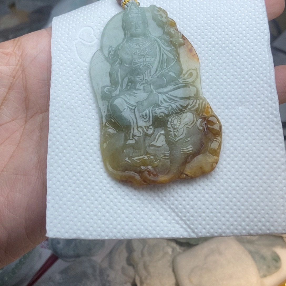 郑***钱定制翡翠未镶嵌福过哈哈哈