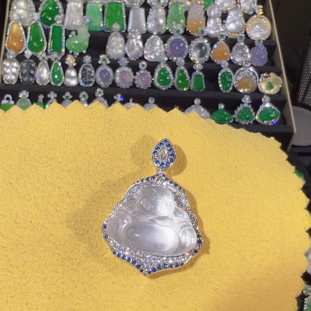 石英质玉颈饰银S925镶嵌