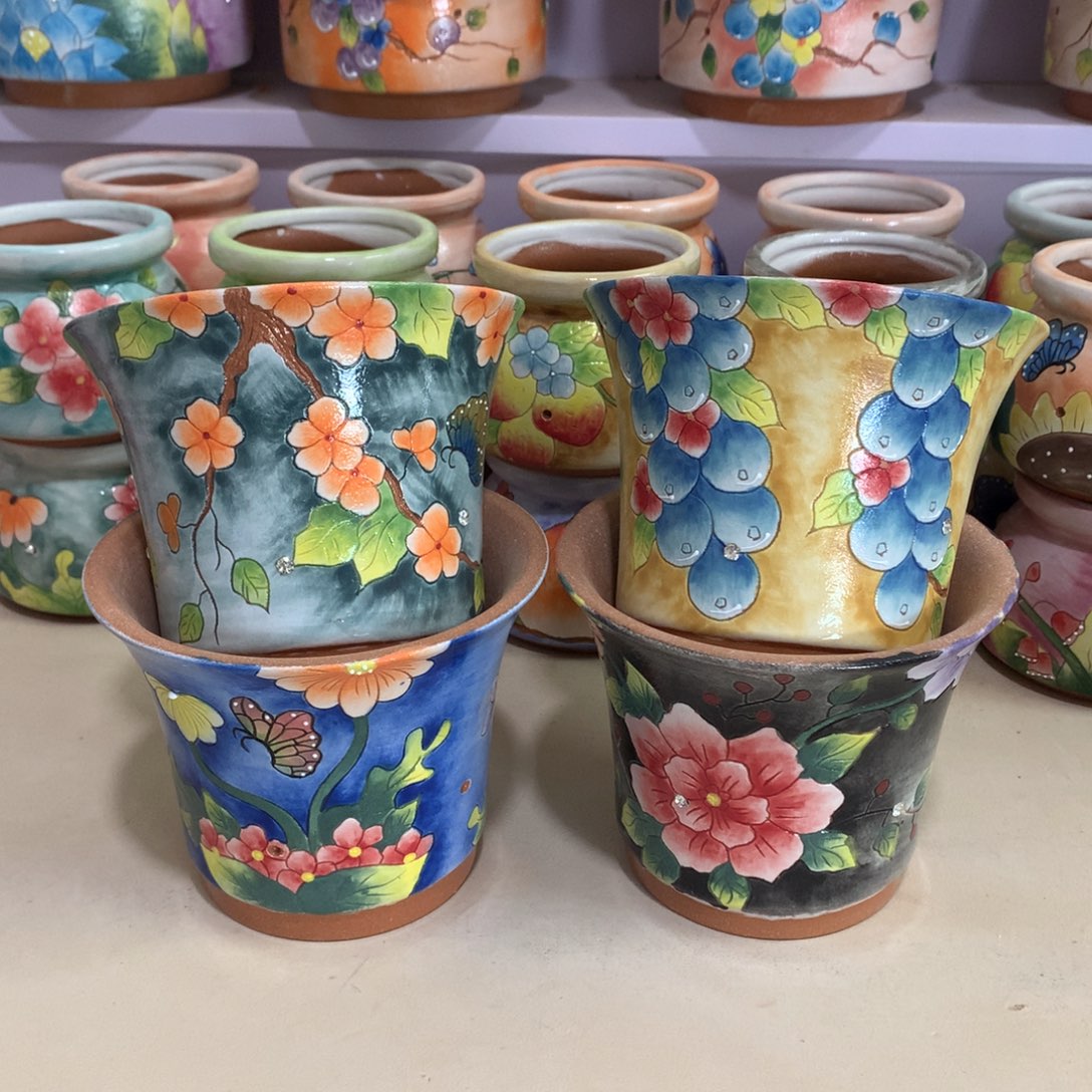 红*椒福利花盆，手绘花盆