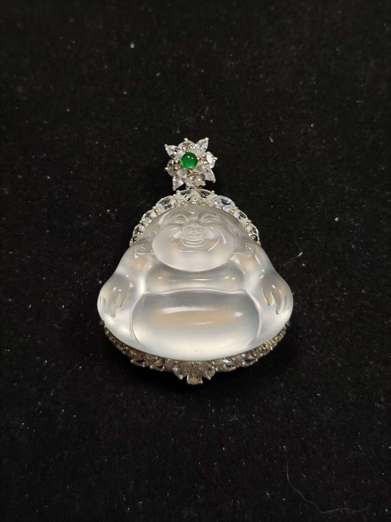 ＜石韵Tｏｎｅ＞｛棠喜｝天然俄料石英质玉高定重工炸光茅台白佛公