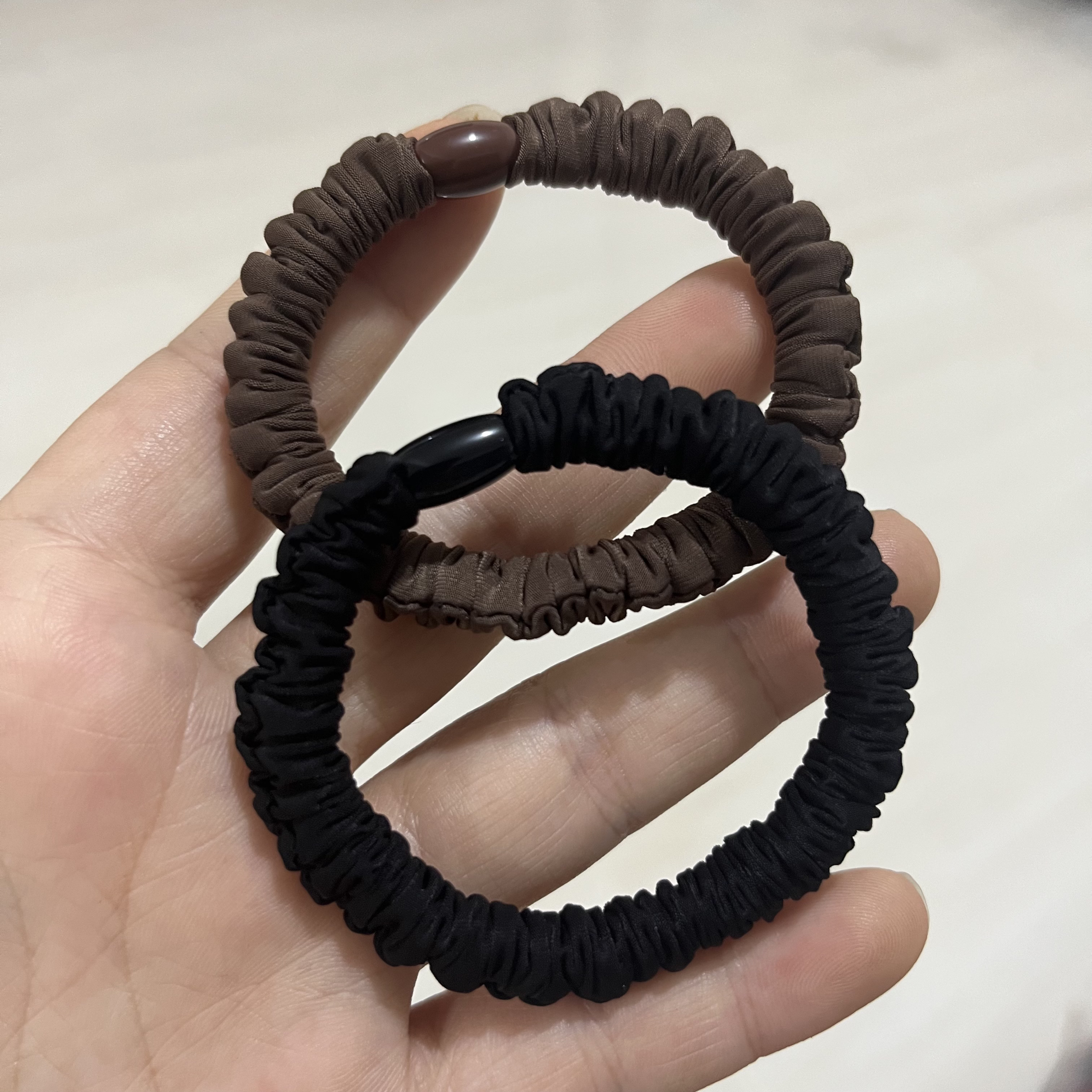 超超柔广东料子冰丝面膜圈 不伤发皮筋 小肠圈 高弹力高马尾发圈