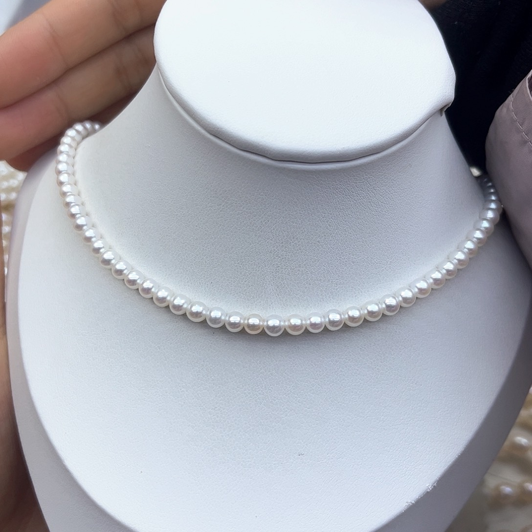 淡水珍珠颈饰银S925镶嵌