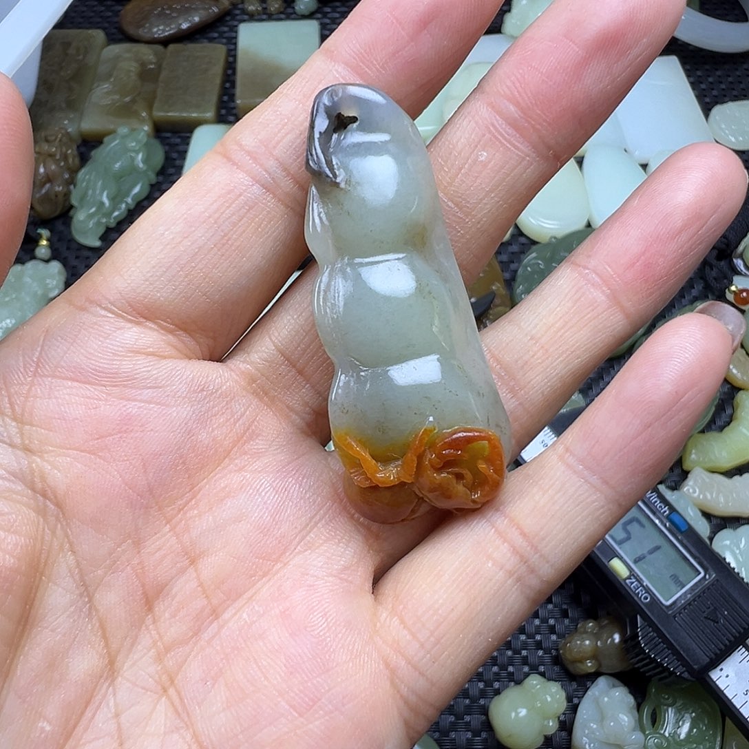 和田玉未镶嵌吊坠(不含链)
