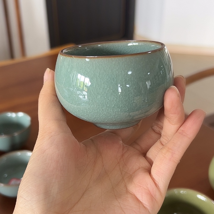 龙泉云间青瓷小米茶器